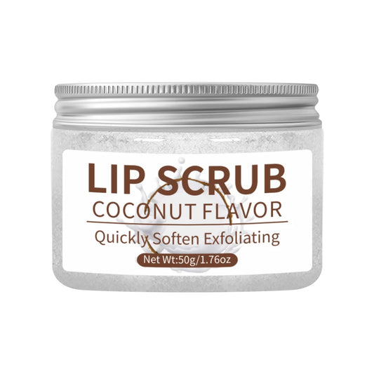 Hllozzi 50g lip scrub jojoba oil vitamin C hydrating moisturizing mild non-irritating watermelon, coconut, apple