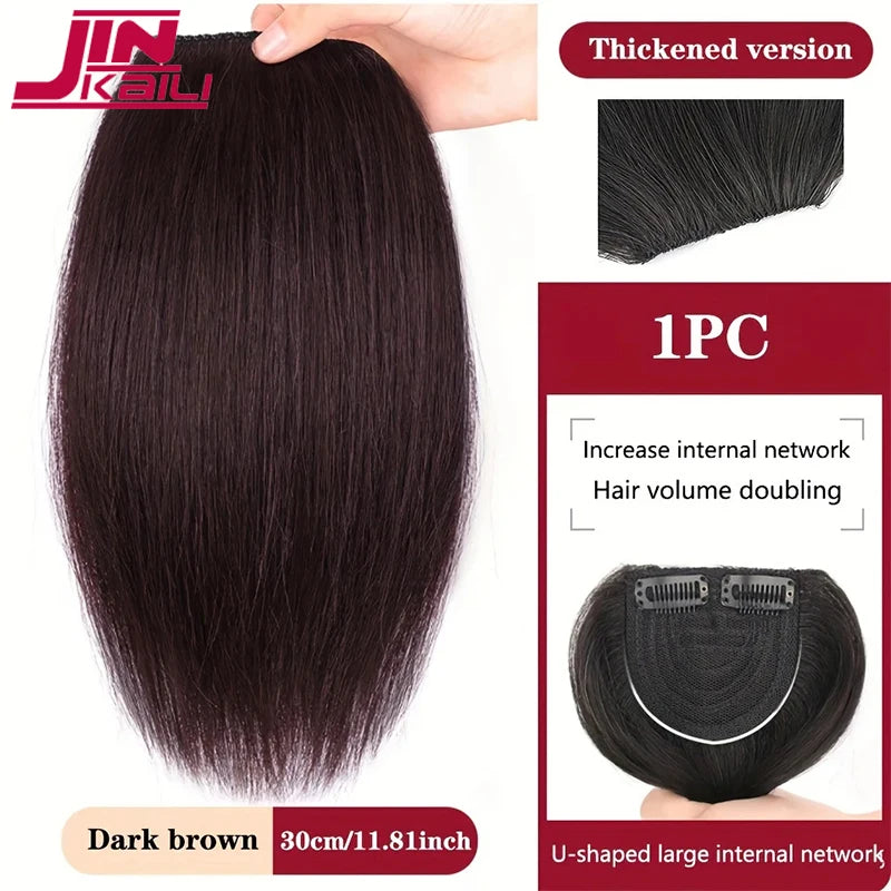 Synthetic Wig For Women Hair Top Replacement Patch Thickening Hair Volume Fluffy One Piece Hair Cushion Patch