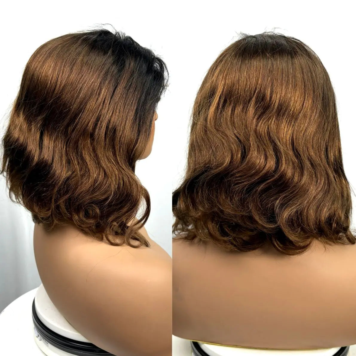 Body Wave Human Hair Wigs 12inch 250 density 12A 100% Human Hair 4x4 Transparent Lace Closure Wavy Hair Wigs for Women