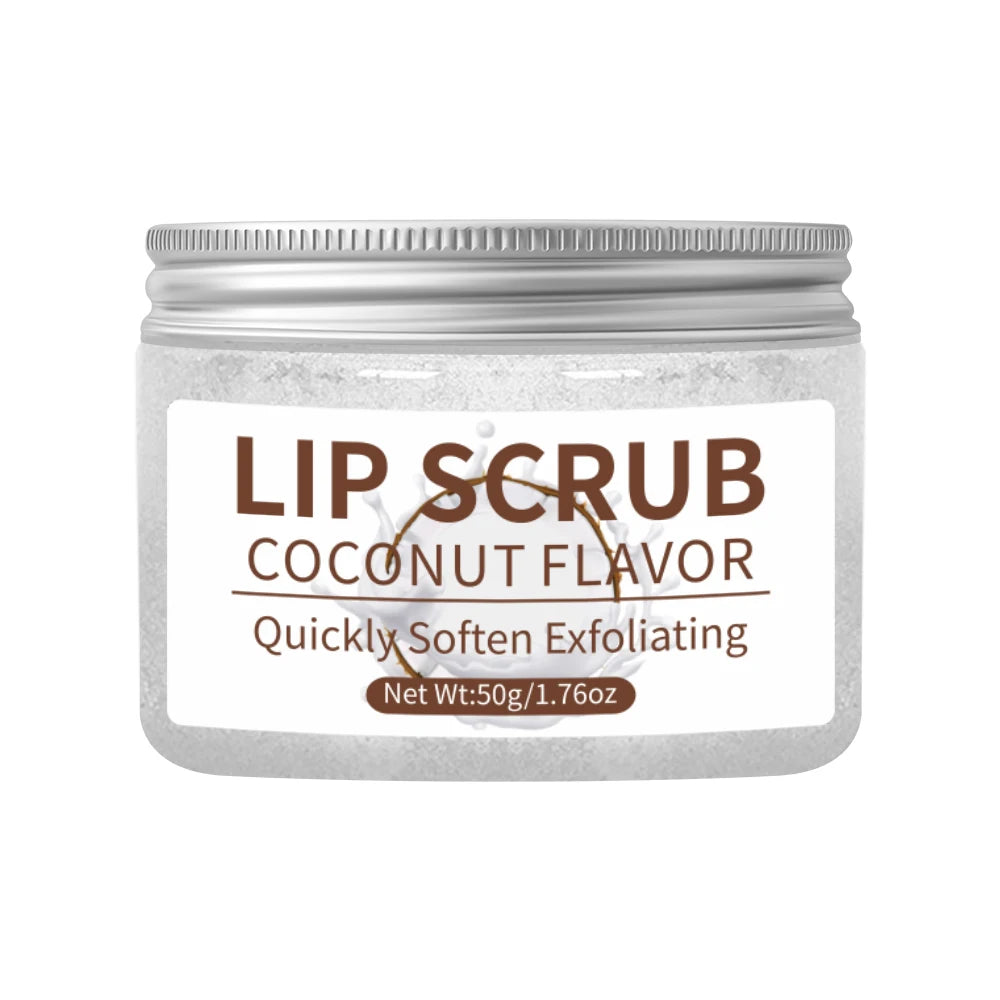 Hllozzi 50g lip scrub jojoba oil vitamin C hydrating moisturizing mild non-irritating watermelon, coconut, apple