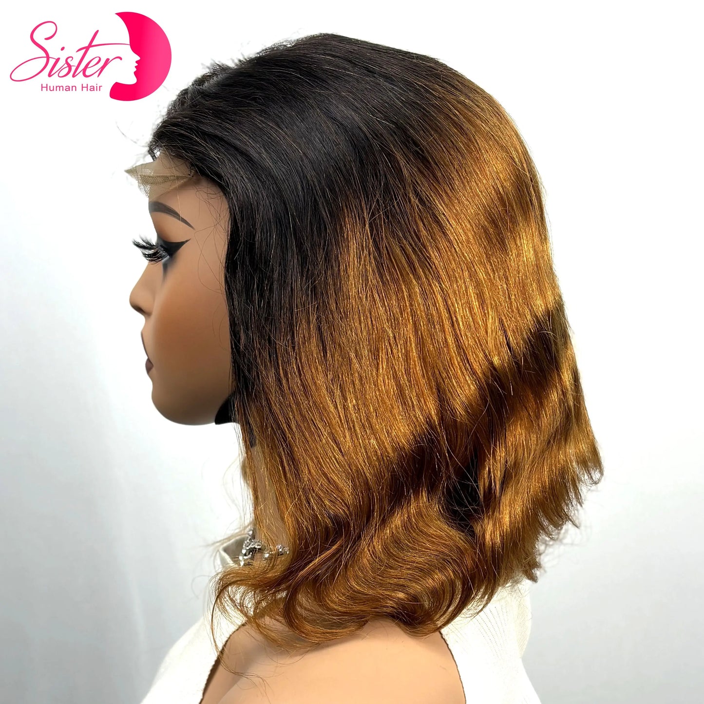 Body Wave Human Hair Wigs 12inch 250 density 12A 100% Human Hair 4x4 Transparent Lace Closure Wavy Hair Wigs for Women