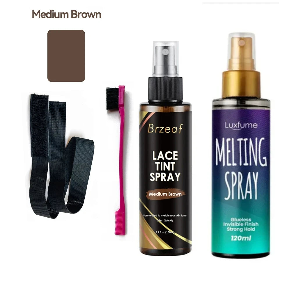 Lace Tint spray 100ml Melting Spray wig kit melting spray for lace wig invisible melting spray lace wig glue Hair Care product