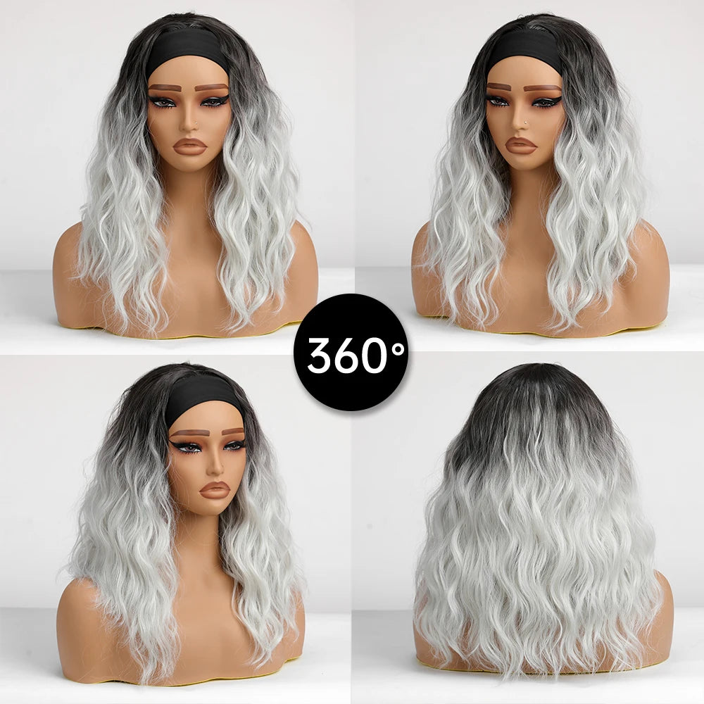 Headband Synthetic Wigs Heat Resistant