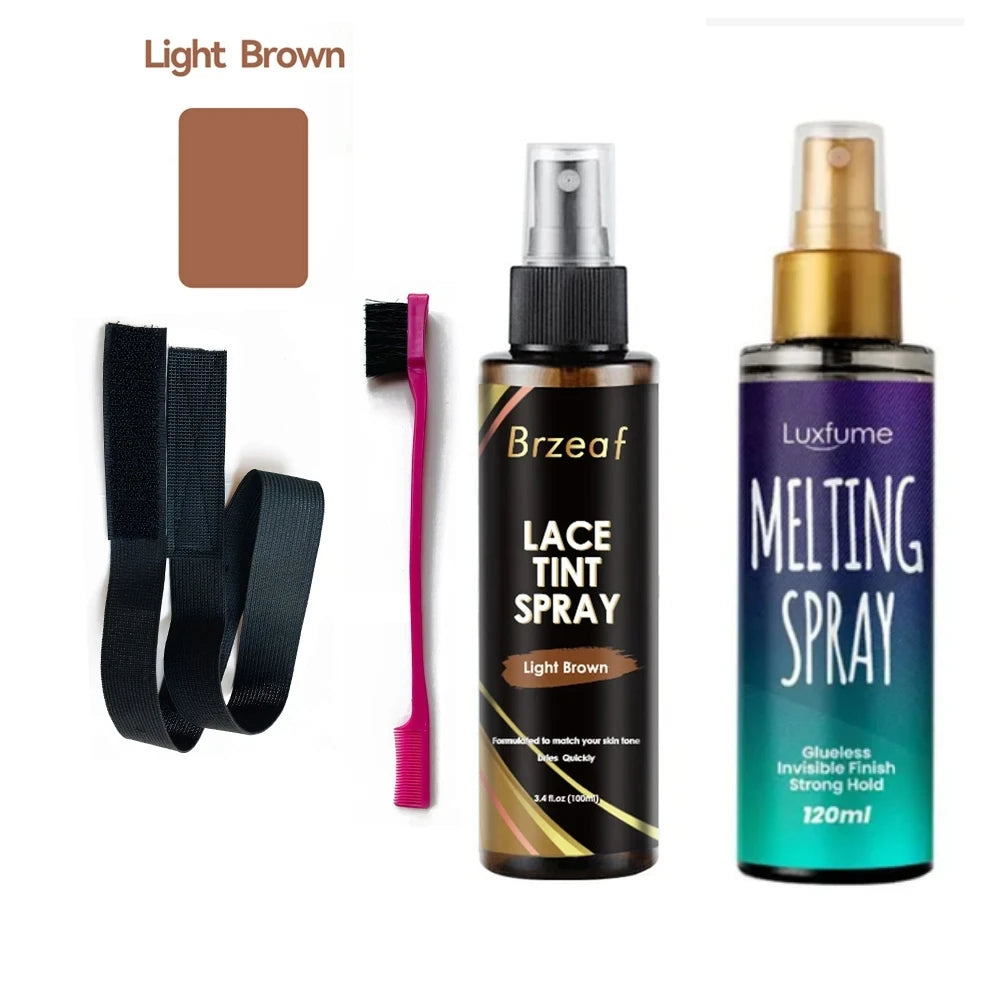 Lace Tint spray 100ml Melting Spray wig kit melting spray for lace wig invisible melting spray lace wig glue Hair Care product