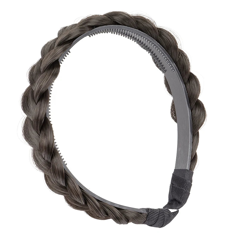 Women Synthetic Wig Twist  Braided Headband Hoop Fashion Hair Accessories Elastic Non-slip Band For Women And Girl