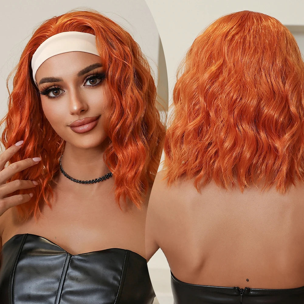 Headband Synthetic Wigs Heat Resistant