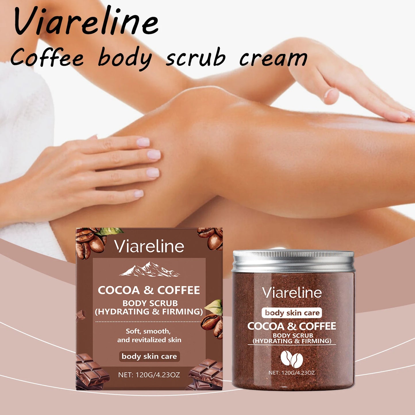 Viareline Coffee Body Scrub Cream Moisturizing Body Anti-oxidation Remove Dead Skins Improve Smoothness Soften Skin Scrub Cream