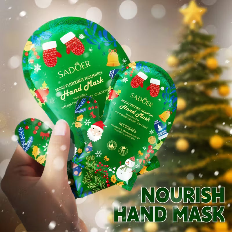 Christmas Hand Mask, Foot Mask & Face Mask Set 3pc set
