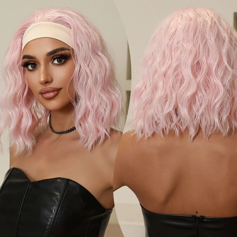 Headband Synthetic Wigs Heat Resistant