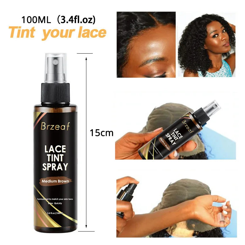 Lace Tint spray 100ml Melting Spray wig kit melting spray for lace wig invisible melting spray lace wig glue Hair Care product