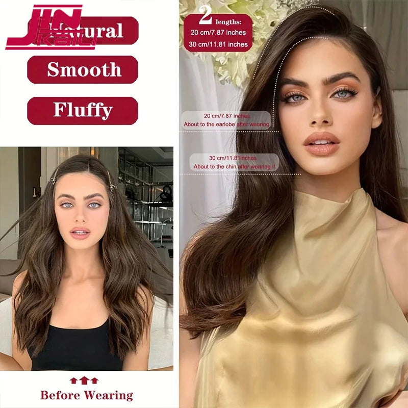 Synthetic Wig For Women Hair Top Replacement Patch Thickening Hair Volume Fluffy One Piece Hair Cushion Patch