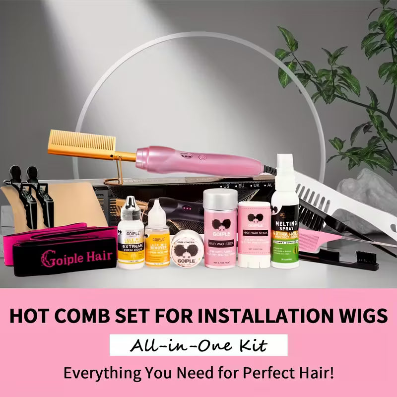 Hot Comb & Wig Installation Kit