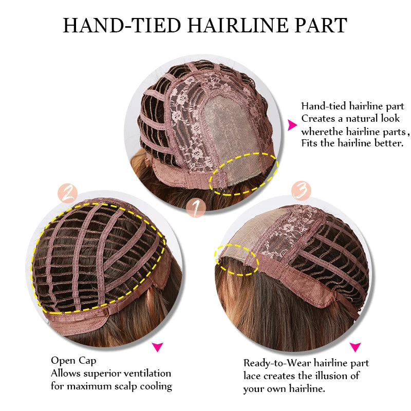 Long Body Wave Wigs Transparent Lace Frontal Synthetic Wig Middle Part Hair Light Golden Wig for White Women Dairly Party