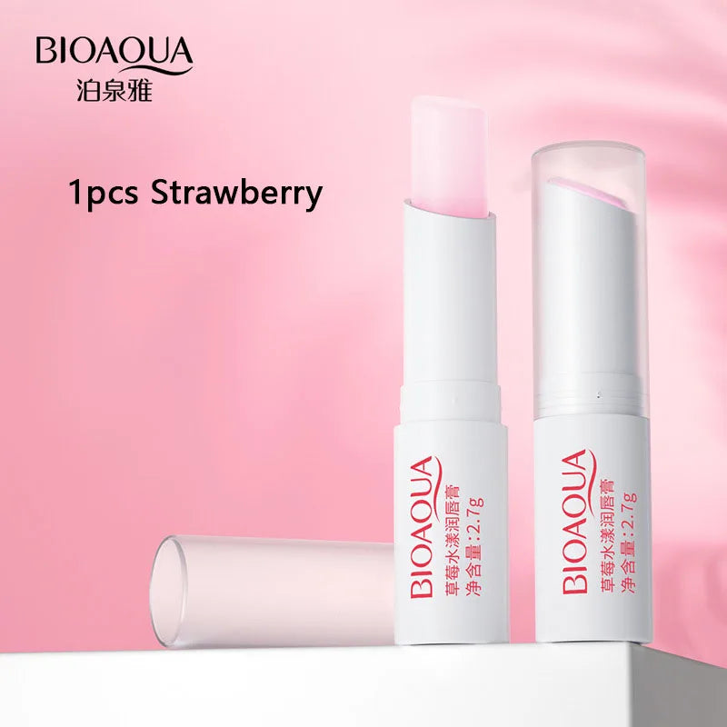 Aloe Strawberry Lip Balm Is Not Easy To Fade Lipstick Peach Moisturizing Moisturizing Lasting Color and Moisturizing Lip Balm
