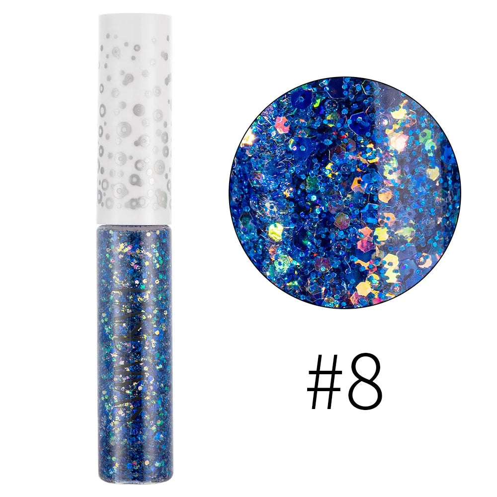 New 12 Colors Diamond Glitter Liquid Eyeliner Durable Waterproof Makeup Shimmer And Shine Eye Pencil Makeup Beauty Tools