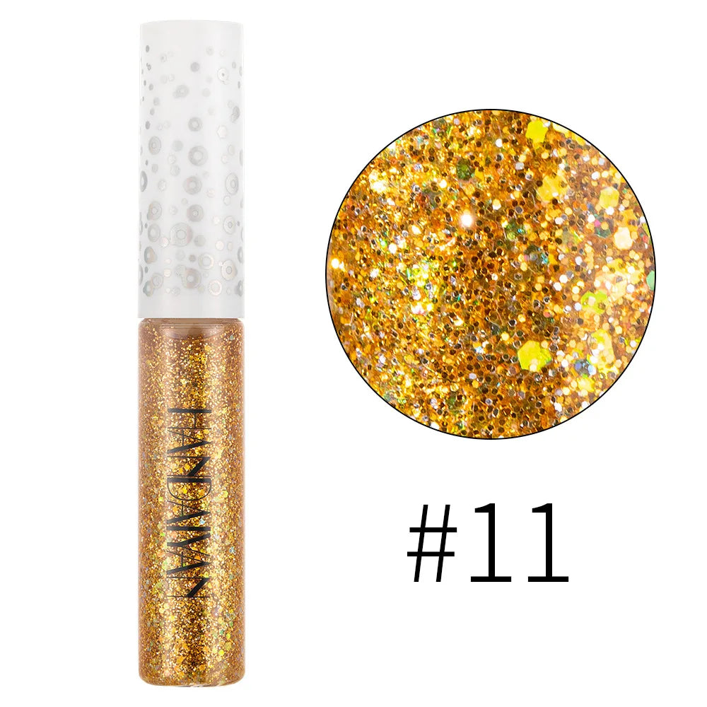 New 12 Colors Diamond Glitter Liquid Eyeliner Durable Waterproof Makeup Shimmer And Shine Eye Pencil Makeup Beauty Tools