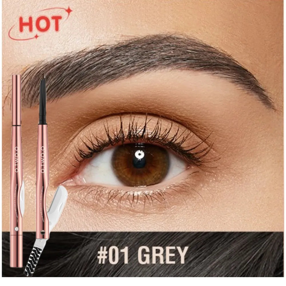 Wholesale O.TWO.O Eyebrow Pencil Fine Precise Brow Definer Waterproof Natural 4 Colors Brown Eye Brow Pen With Eyebrow Trimmer