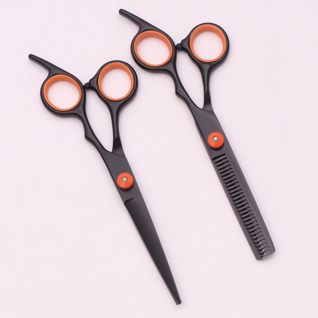 6.0'' Hair Scissors Professional Cutting Shears Thinning Hairdressing Haircut Comb Razors Sets Salon Barber & Home Dropshipping