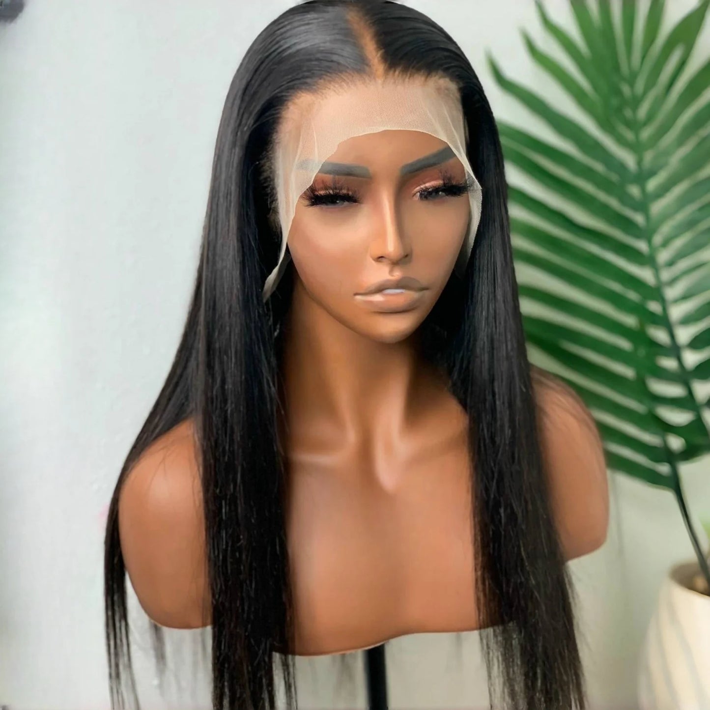 13X4 Dark Green Lace Front Wig Long Straight Synthetic Wig Long Green Colored Hair Lace Frontal Wigs for Women Heat Fiber