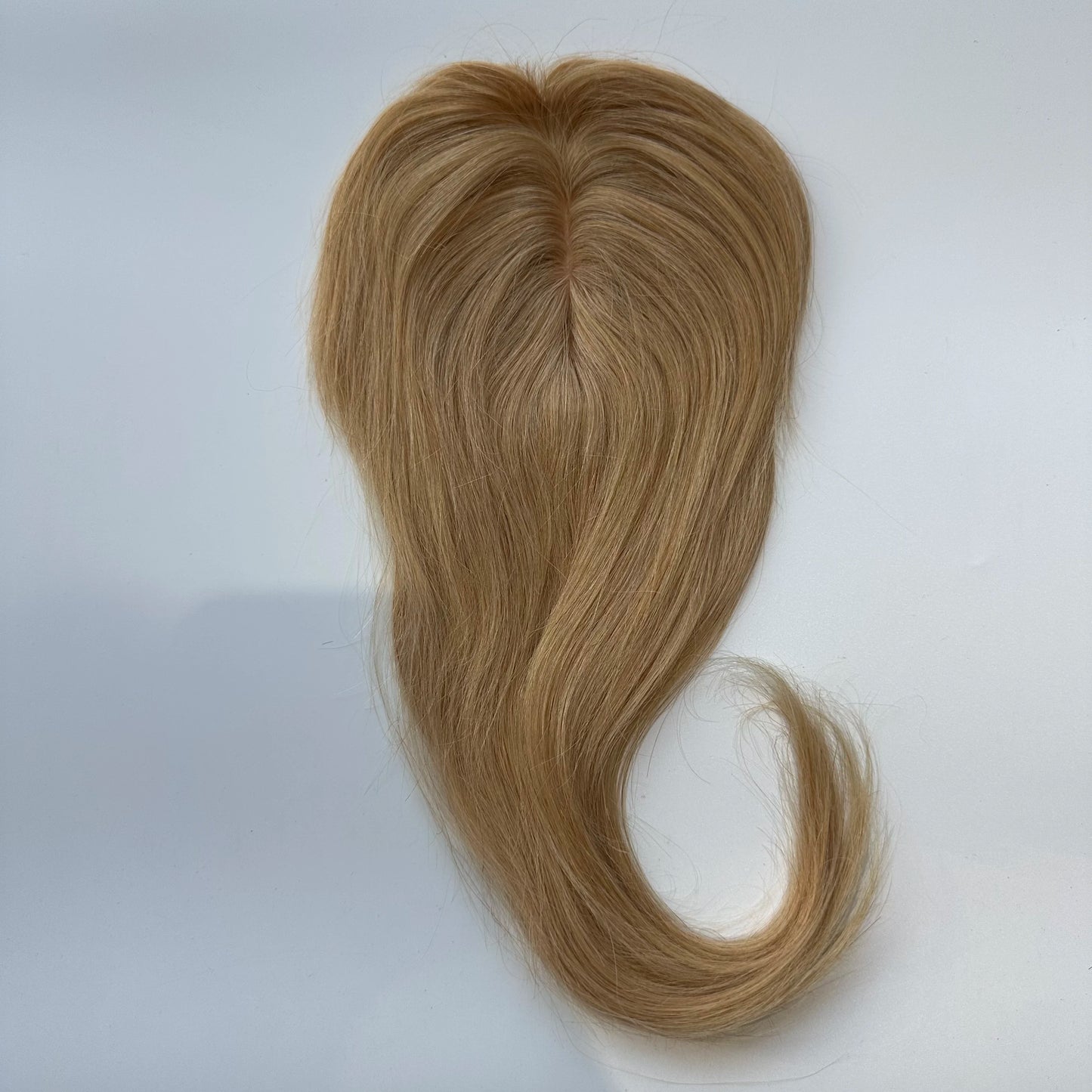 Human Hair Topper For Women Toppers With Bangs Clips In Hairpieces 100% Human Hair Wigs Natural Straight Hair Blonde Silk Base