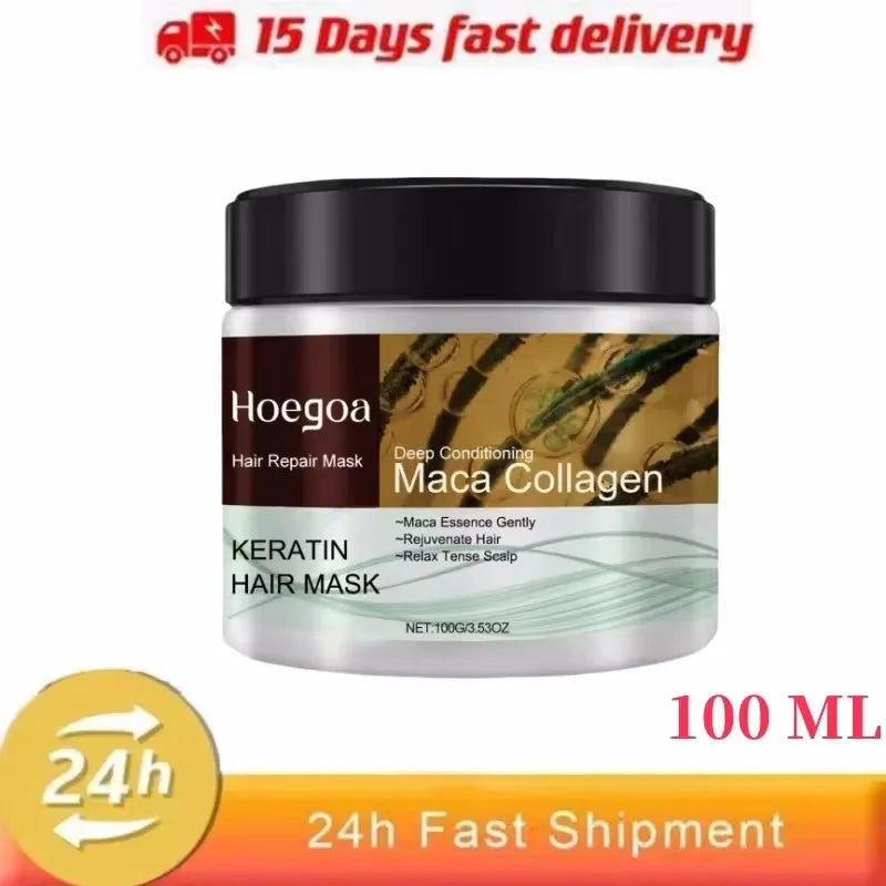 Collagen Keratin Hair Mask Dual Oil Control Moisturizer Conditioner Soft Smooth Frizz Damaged Repair Revitalize HairCare Product