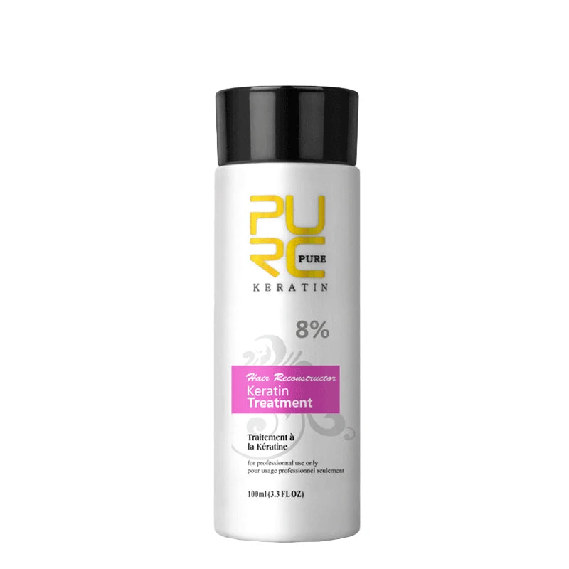 PURC Brazilian Keratin Hair Treatment Formalin Professional Straightening Smoothing Curly Hair Frizz Dry Repair Cream Hair Care