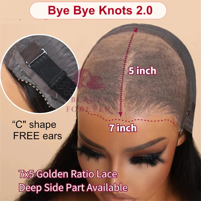 Beautyforever Bye Bye Knots 3.0 Glueless Human Hair Wigs Ready to Wear Jerry Curly Reddish Brown Color Lace Front Human Hair Wig