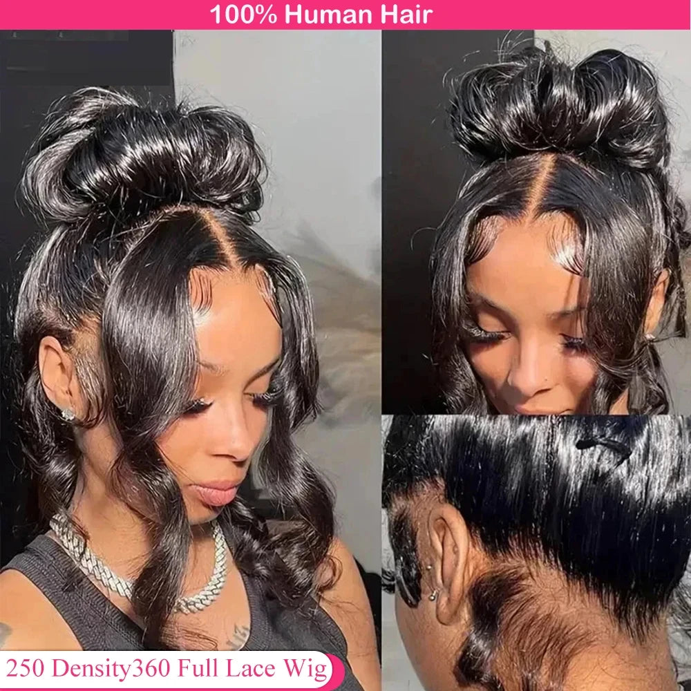 Body Wave 360 Lace Front Wig Human Hair 36 Inches High Density Lace Wig Body Wave HD 360 Full Lace Wig Human Hair Pre Plucked