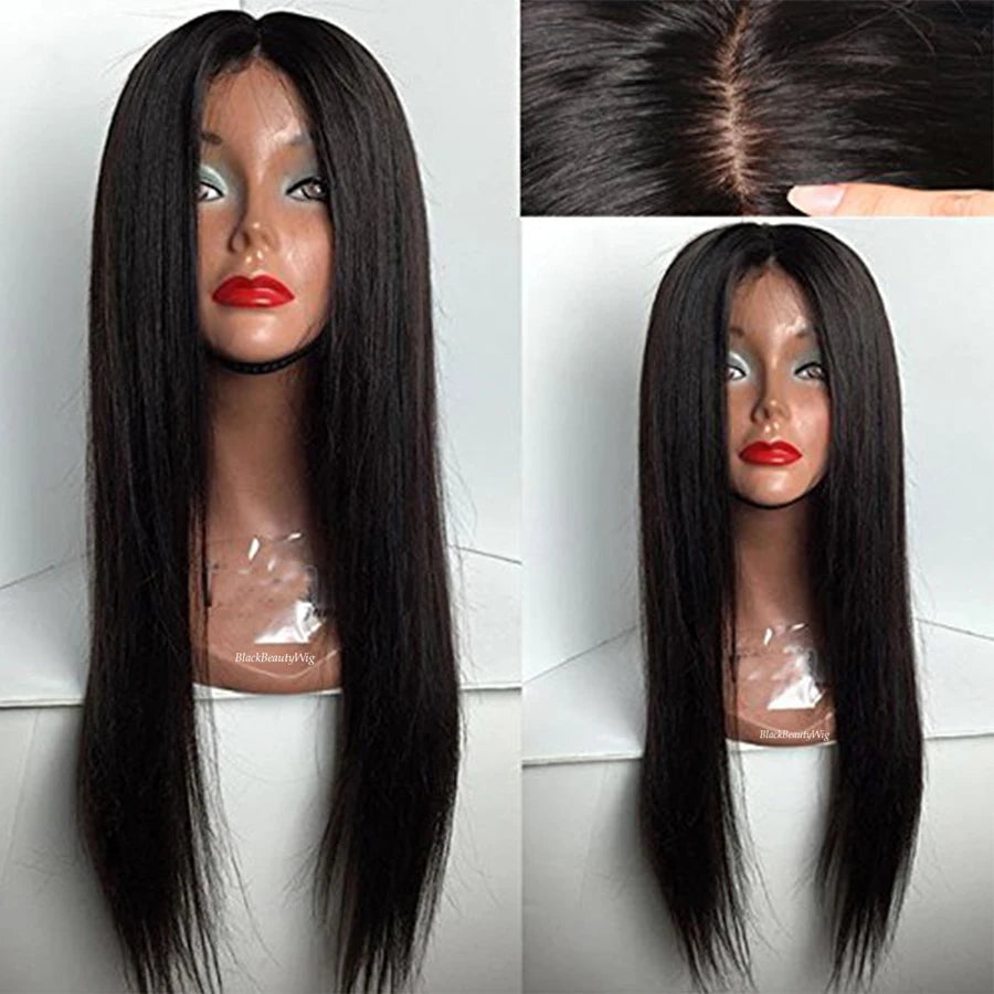 5x5 Silk Top Full Lace Human Hair Wig Silky Straight Peruvian Remy Hair Pre Plucked Silk Base Full Lace Wig With Baby Hair