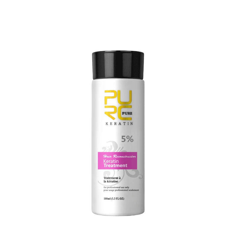 PURC Brazilian Keratin Hair Treatment Formalin Professional Straightening Smoothing Curly Hair Frizz Dry Repair Cream Hair Care
