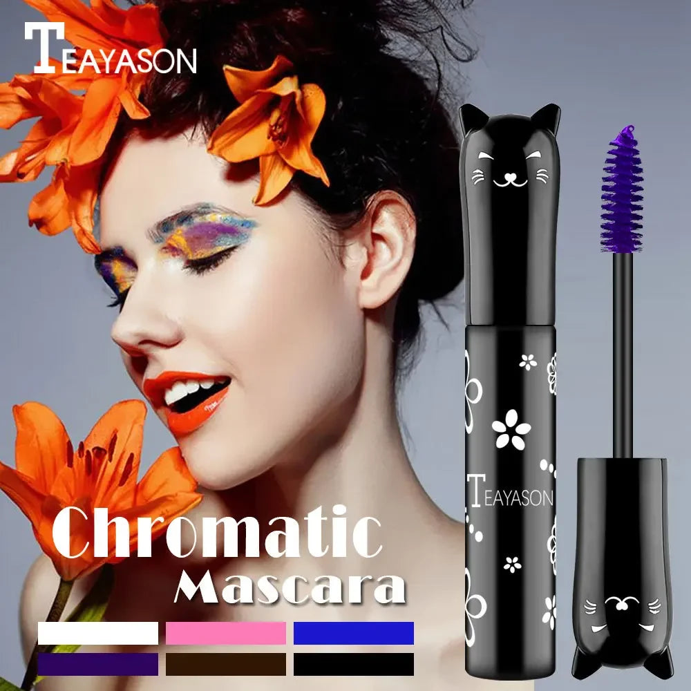 Multicolour Mascara Waterproof Fast Dry Eyelashes Curls Extension Make-Up Eyelashes Blue Pink Purple Black White Ink Mascara