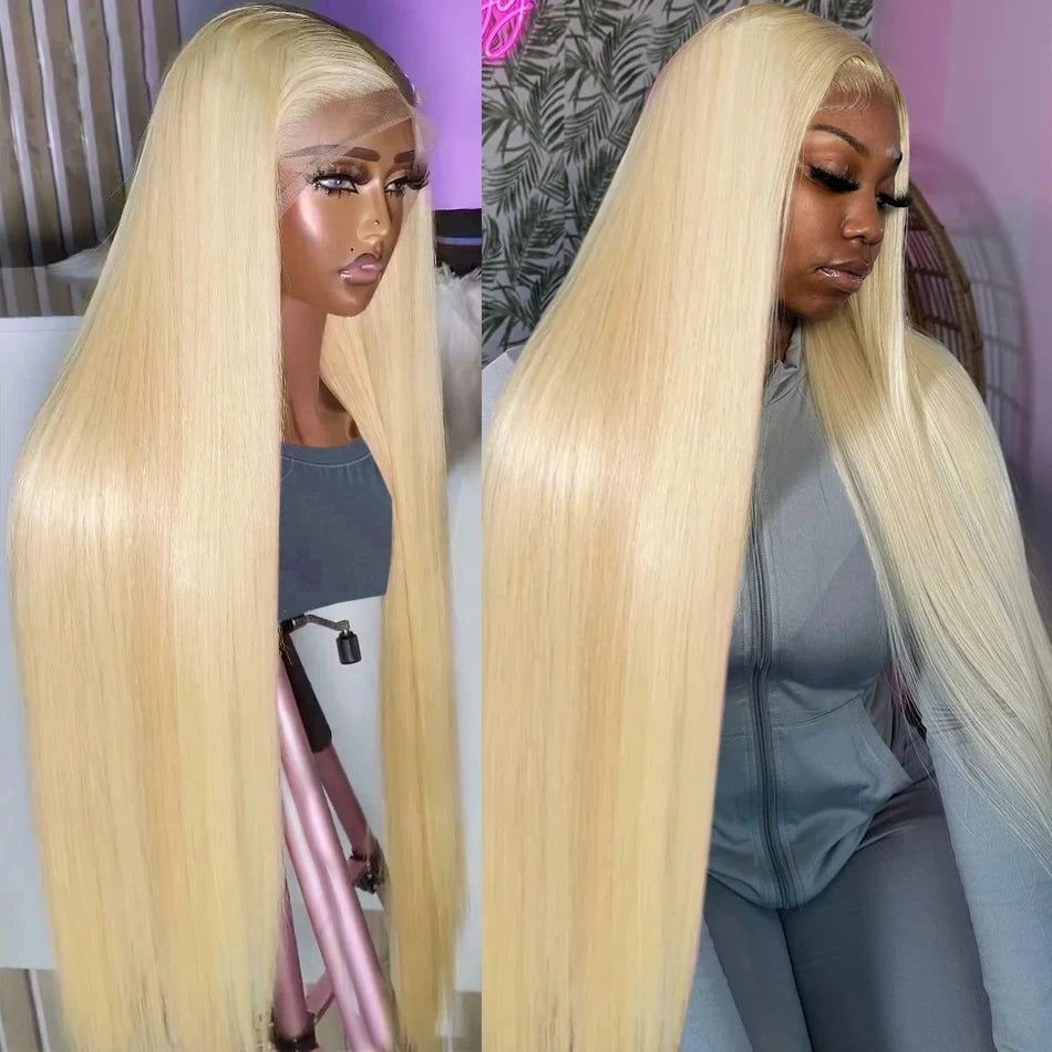 Bone Straight 613 honey blonde Hd full Lace Frontal Human Hair Wigs Brazilian 13x6 200 Density Wig cheap wigs on sale clearance