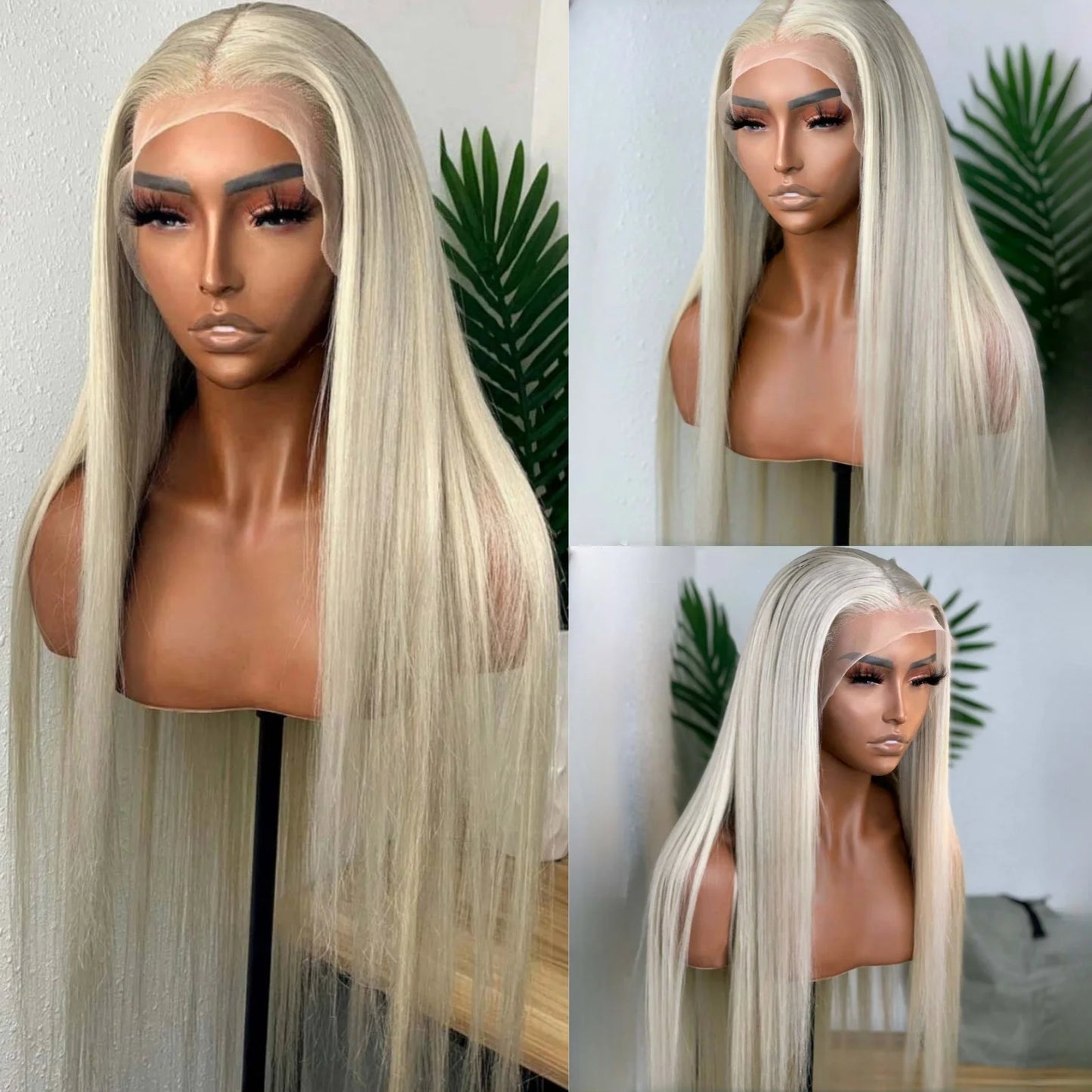 13X4 Dark Green Lace Front Wig Long Straight Synthetic Wig Long Green Colored Hair Lace Frontal Wigs for Women Heat Fiber