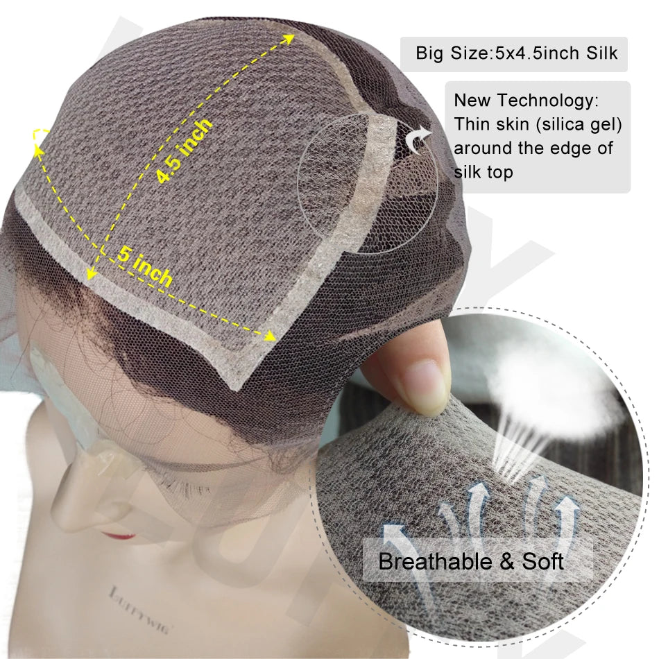5x5 Silk Top Full Lace Human Hair Wig Silky Straight Peruvian Remy Hair Pre Plucked Silk Base Full Lace Wig With Baby Hair