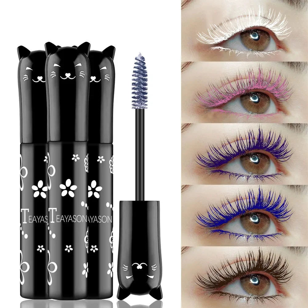Multicolour Mascara Waterproof Fast Dry Eyelashes Curls Extension Make-Up Eyelashes Blue Pink Purple Black White Ink Mascara