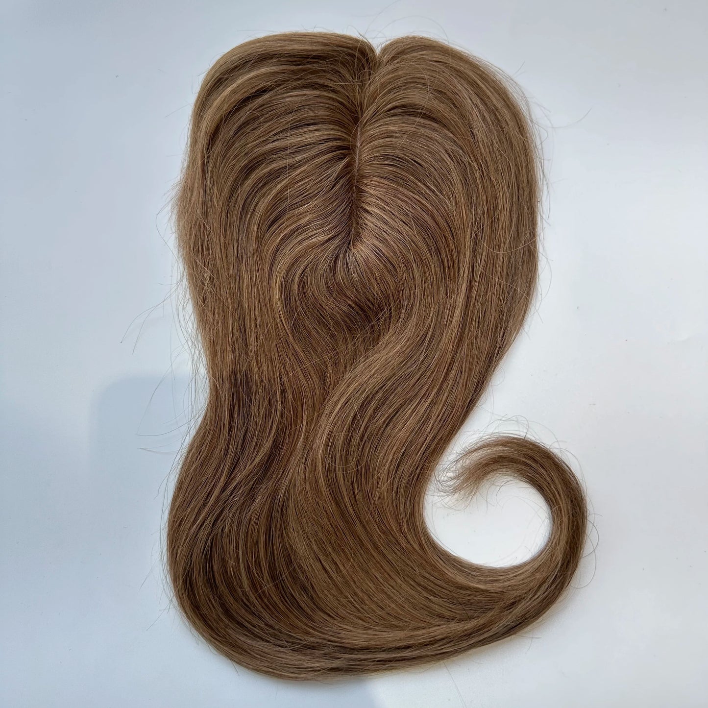 Human Hair Topper For Women Toppers With Bangs Clips In Hairpieces 100% Human Hair Wigs Natural Straight Hair Blonde Silk Base