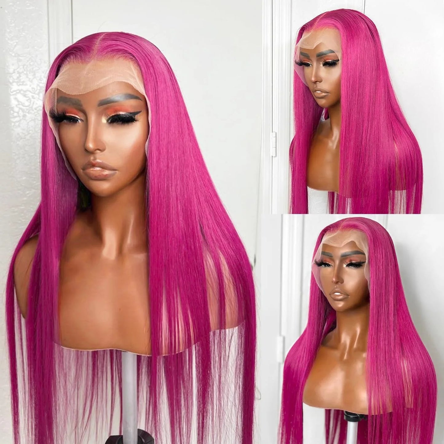 13X4 Dark Green Lace Front Wig Long Straight Synthetic Wig Long Green Colored Hair Lace Frontal Wigs for Women Heat Fiber