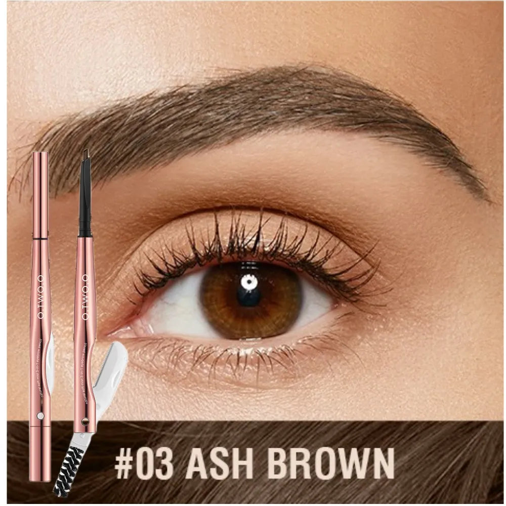 Wholesale O.TWO.O Eyebrow Pencil Fine Precise Brow Definer Waterproof Natural 4 Colors Brown Eye Brow Pen With Eyebrow Trimmer