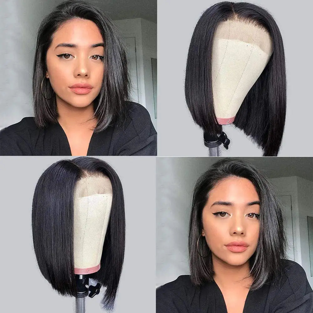 Short Bob Wig Straight 13x4 Lace Front Wig Human Hair Wigs Pre Plucked Front Wig Brazilian Lace Wigs