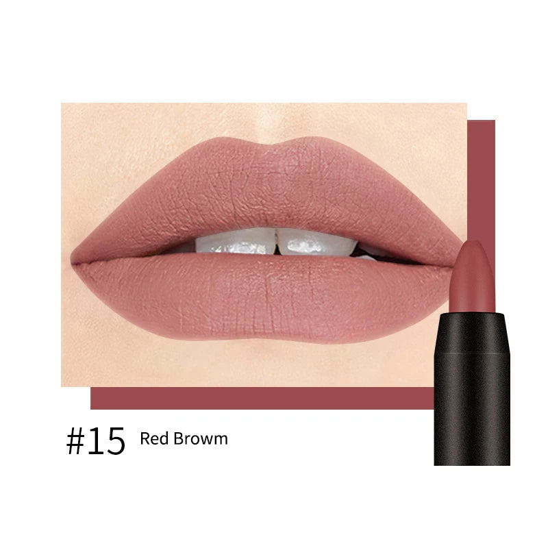 19 Colors Sexy Matte Lip Stick Lipliner Lip Liner Pencil Lasting Nude Rotatable Lipsliner Pen Set Beauty Makeup Tool Cosmetic