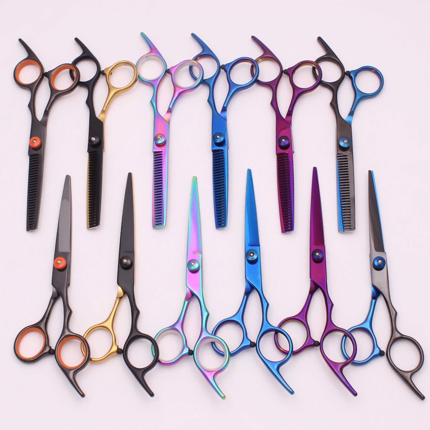 6.0'' Hair Scissors Professional Cutting Shears Thinning Hairdressing Haircut Comb Razors Sets Salon Barber & Home Dropshipping