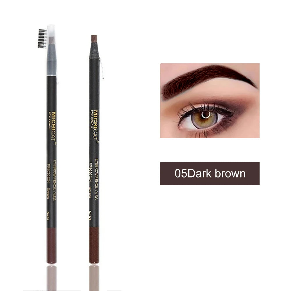 1PC Eyebrow Pencil Waterproof Microblading Eyebrow Pen Tint Tattoo Eyebrows Makeup 6 Colors Natural Long Lasting Eye Brow Pencil