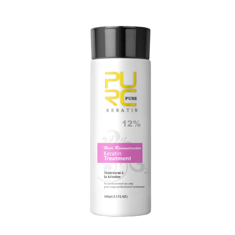 PURC Brazilian Keratin Hair Treatment Formalin Professional Straightening Smoothing Curly Hair Frizz Dry Repair Cream Hair Care