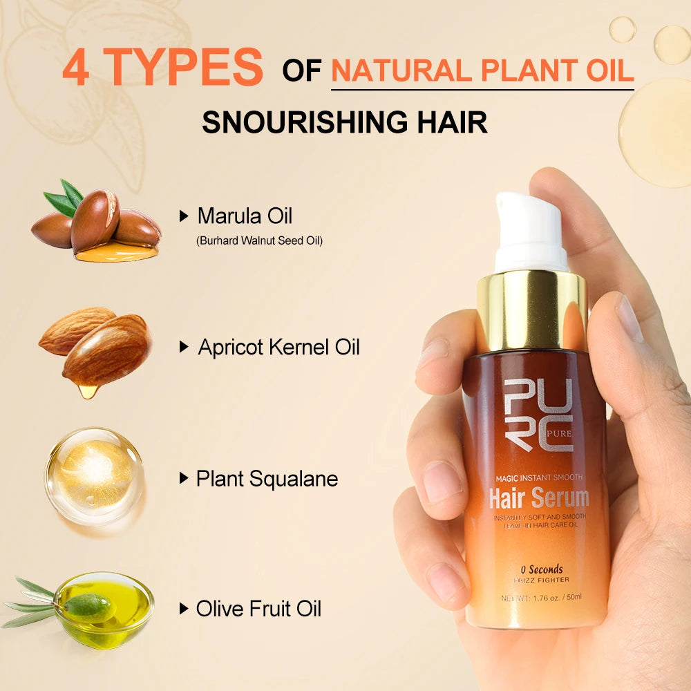 PURC Magic Smoothing Hair Oil Repair Damaged Frizz Hair Serum Instantly Soft Nourish Hair Treatments Essence Hair Care Products