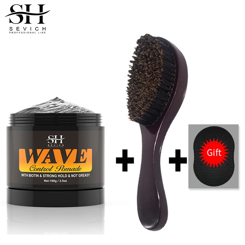 Curly Hair Cream Wave Kit for 360 Waves Hair Styling Pomade Oil Based Style Texture Wave Pomade Gel for Black Men African Braids