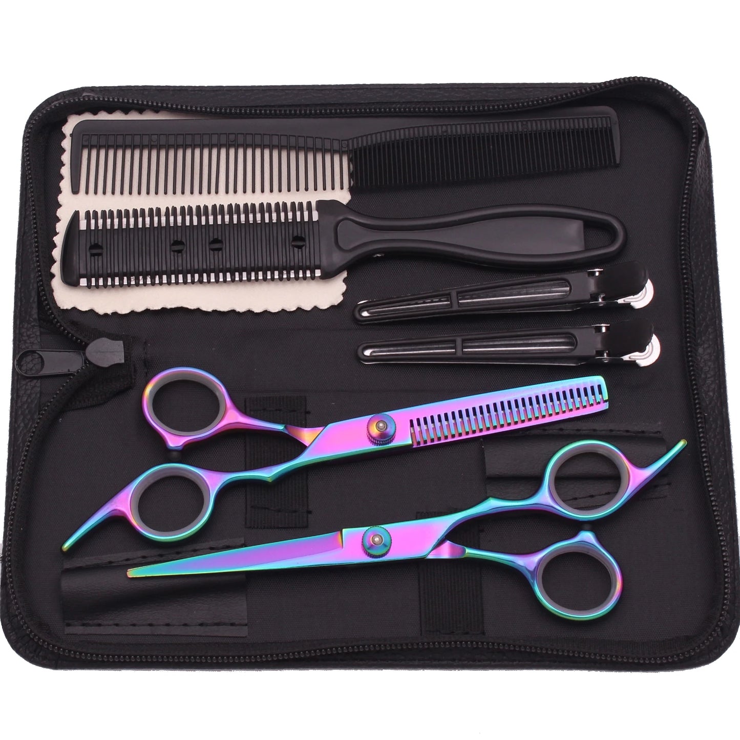 6.0'' Hair Scissors Professional Cutting Shears Thinning Hairdressing Haircut Comb Razors Sets Salon Barber & Home Dropshipping