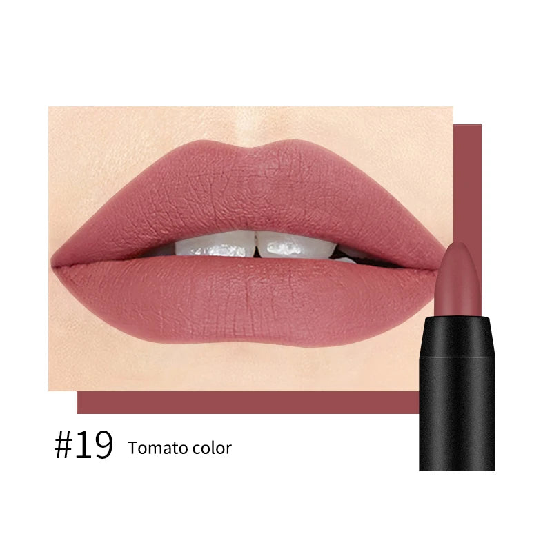 19 Colors Sexy Matte Lip Stick Lipliner Lip Liner Pencil Lasting Nude Rotatable Lipsliner Pen Set Beauty Makeup Tool Cosmetic