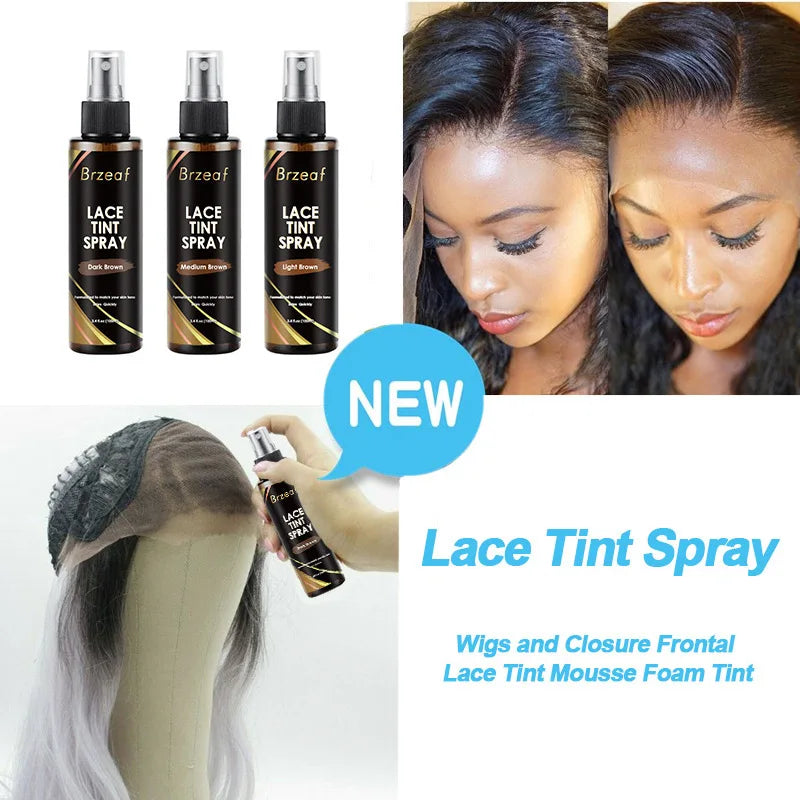Lace Tint spray 100ml Melting Spray wig kit melting spray for lace wig invisible melting spray lace wig glue Hair Care product