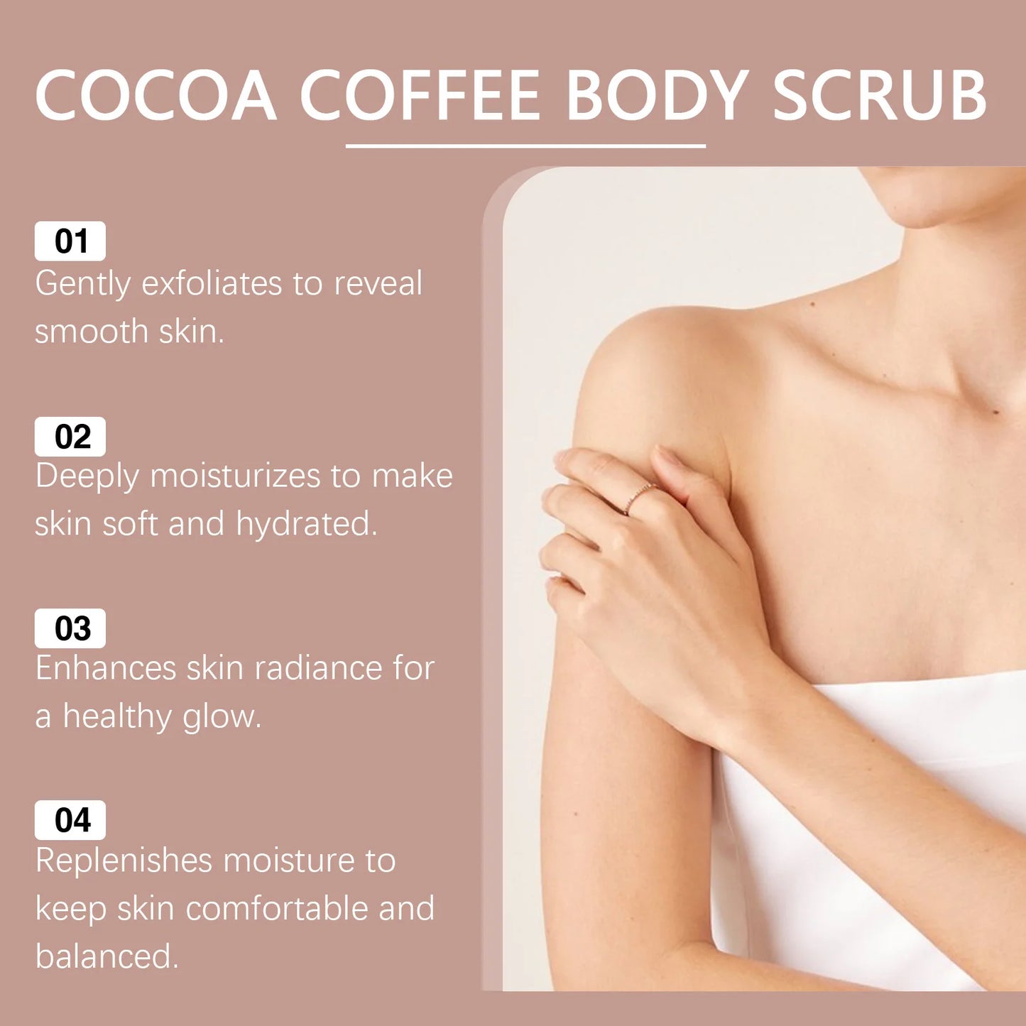 Viareline Coffee Body Scrub Cream Moisturizing Body Anti-oxidation Remove Dead Skins Improve Smoothness Soften Skin Scrub Cream