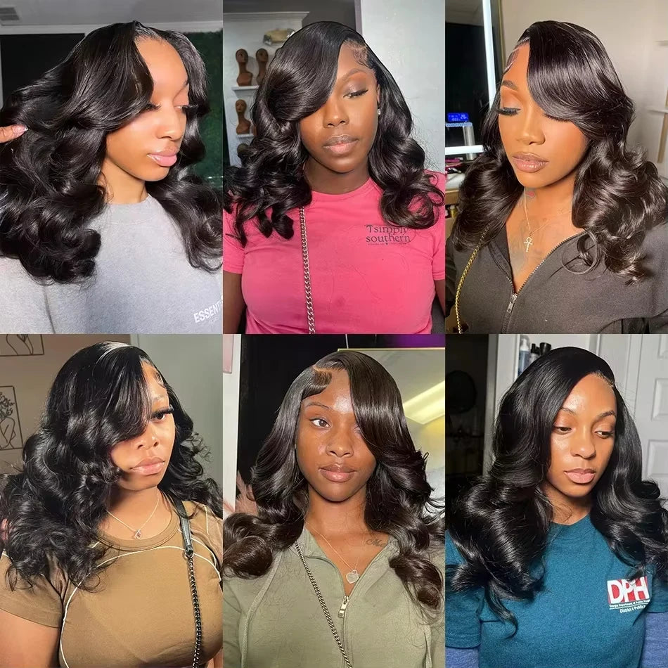 13x6 Body Wave Short Bob 13x4 Transparent Lace Front Human Hair Wigs 5x5 Pre Plucked Remy Lace Frontal Wig For Women